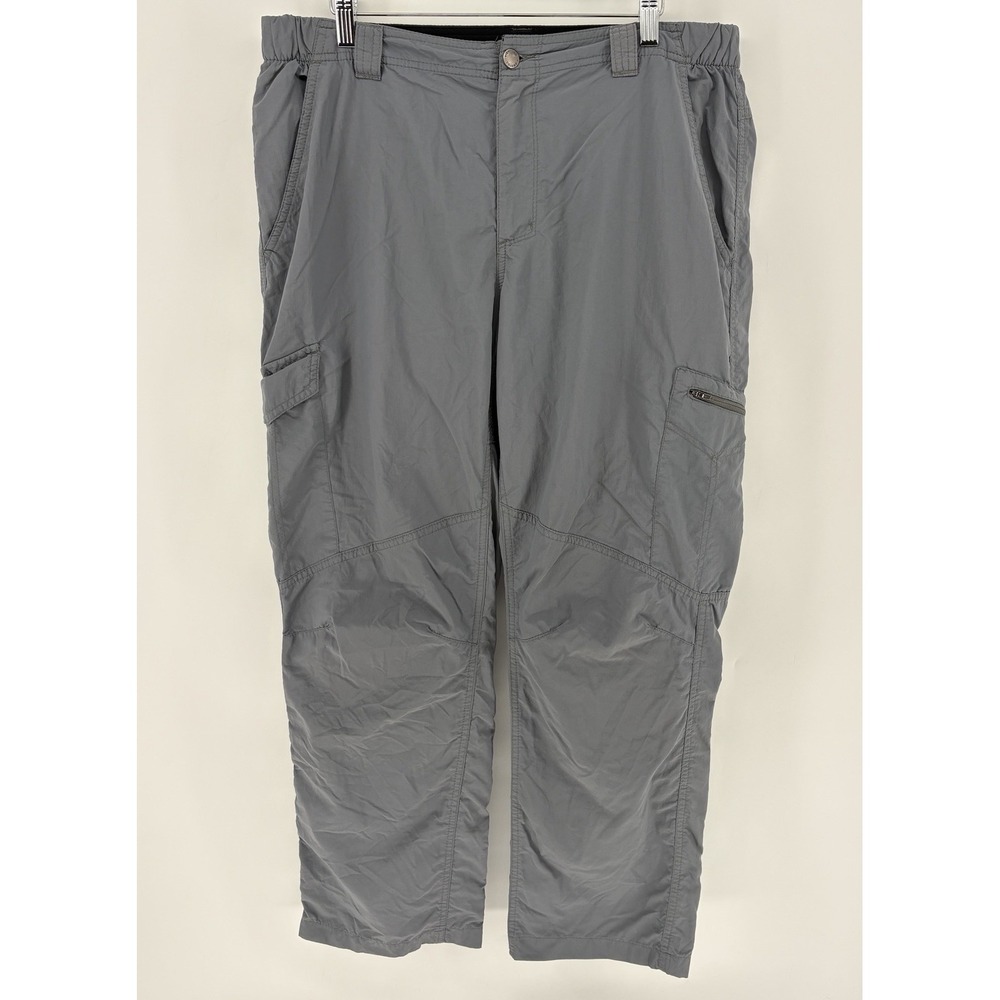 Columbia Omni-Shade Cargo Pants Mens 36x30 Gray Lightweight Nylon Hiking Upf 50